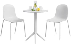 Gartenmöbel-Set Torin mit 2 Stühlen - weiß