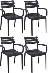 4er Set Stühle Paris - schwarz