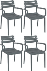 4er Set Stühle Paris - dunkelgrau