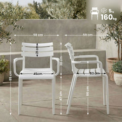 6er Set Stühle Paris - weiß