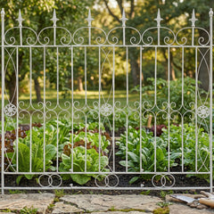 Gartenzaun Mangold - antik weiß
