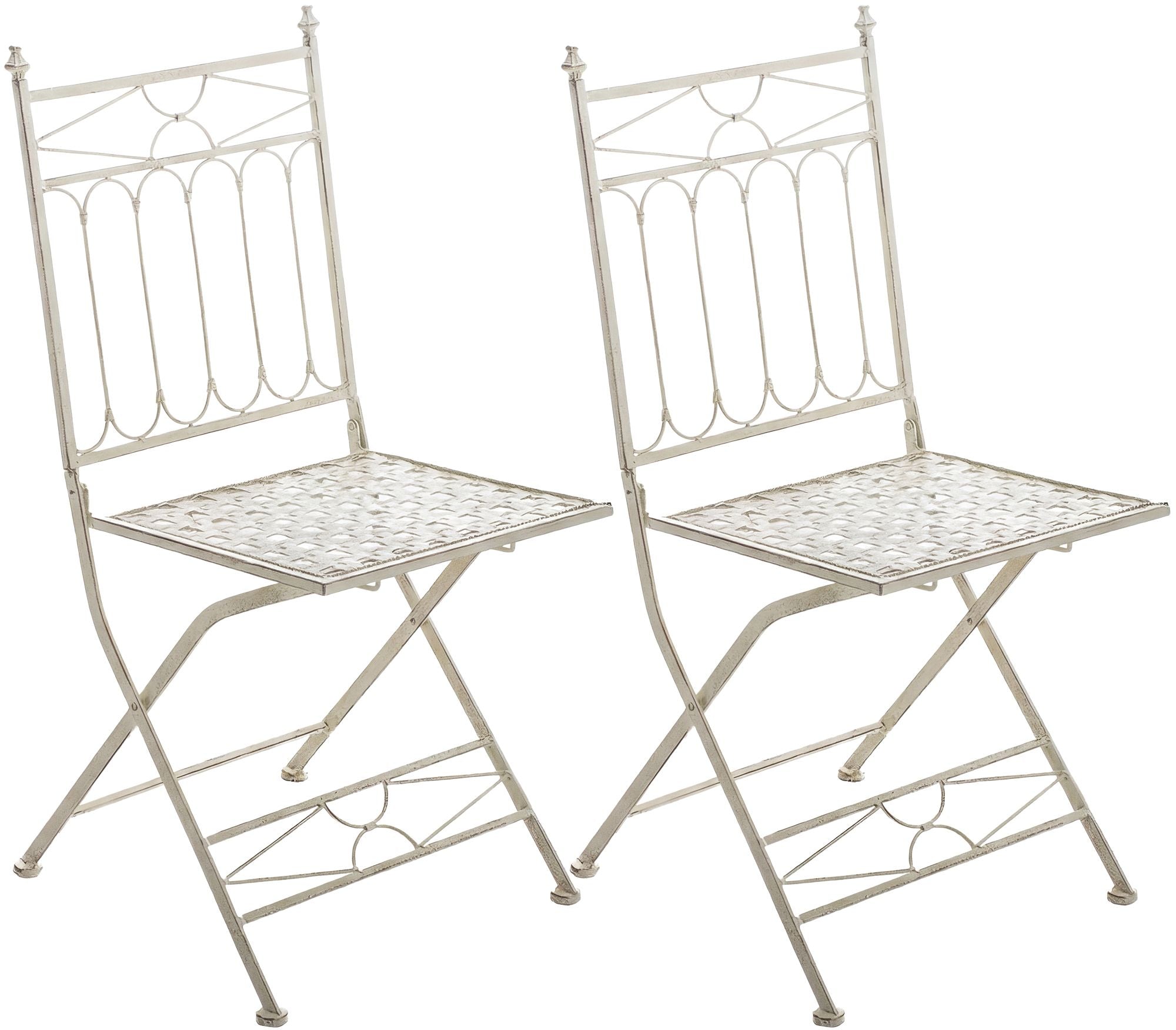 2er Set Klappstuhl Asina - antik-creme by Dropshipping-Europe – M�bel