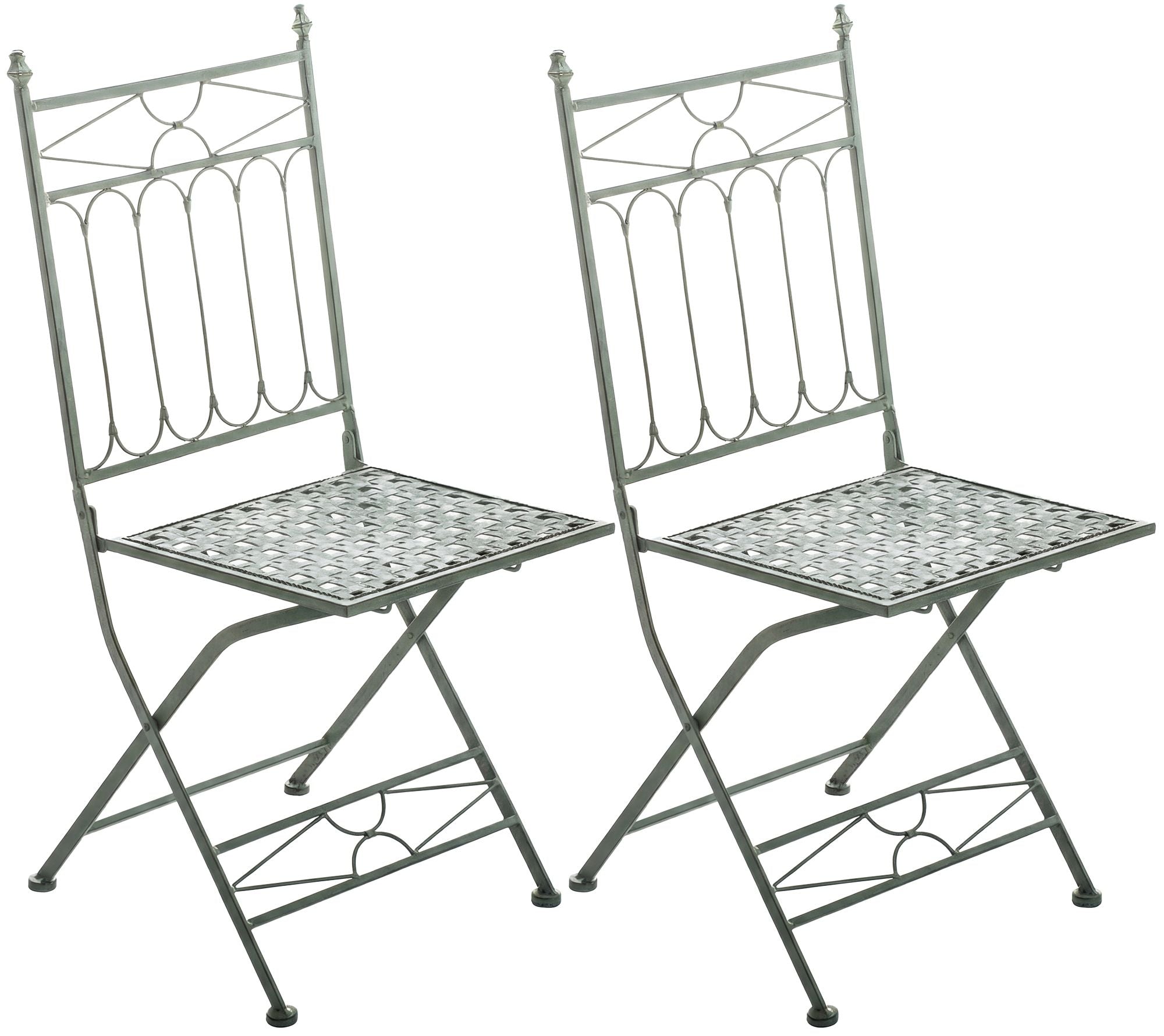 2er Set Klappstuhl Asina - antik-gr�n by Dropshipping-Europe – M�bel