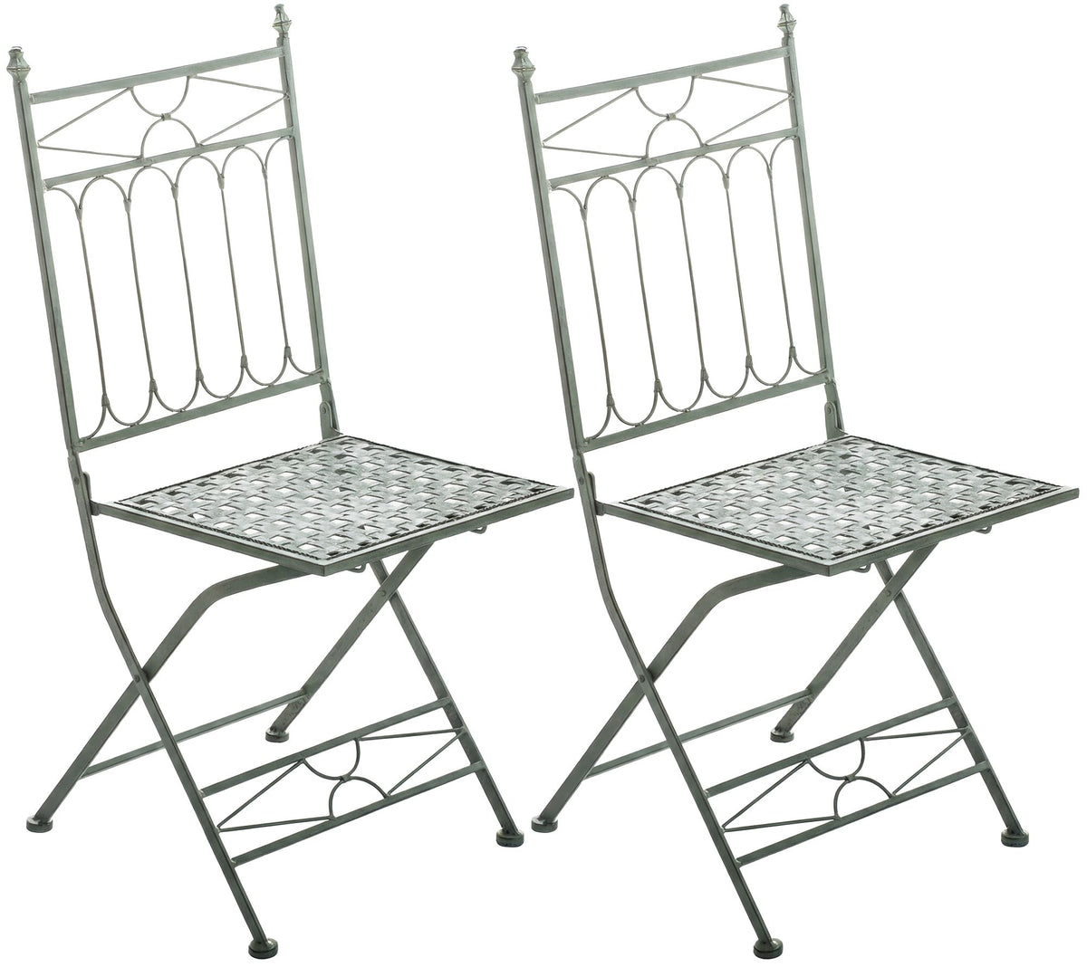 2er Set Klappstuhl Asina - antik-gr�n by Dropshipping-Europe – M�bel