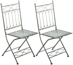 2er Set Klappstuhl Asina - antik-gr�n by Dropshipping-Europe – M�bel