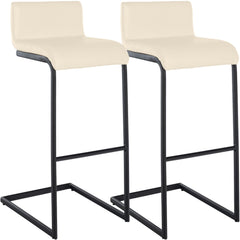 2er Set Barhocker Newport B Kunstleder - creme