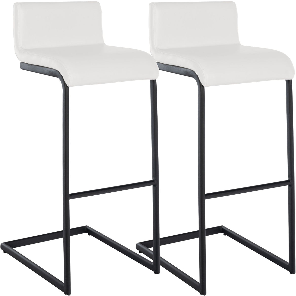 2er Set Barhocker Newport B Kunstleder - wei�