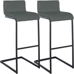 2er Set Barhocker Newport B Kunstleder - dunkelgrau