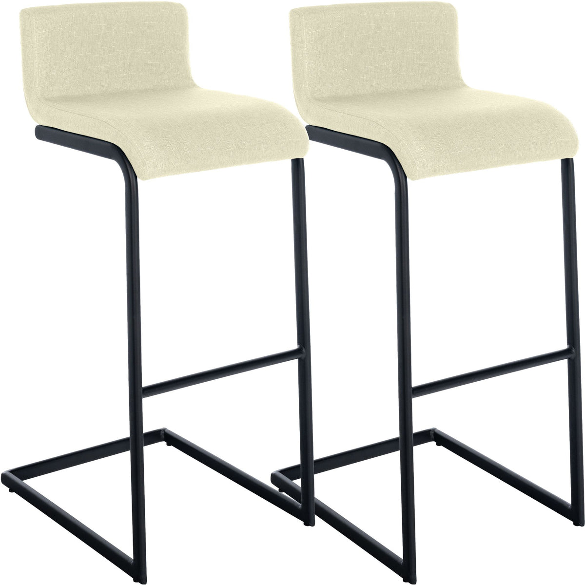 2er Set Barhocker Newport B Stoff - creme
