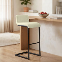 2er Set Barhocker Newport B Stoff - creme