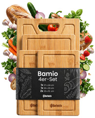4er Set Schneidebrett Bamio V2 - natura