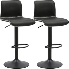 2er Set Barhocker Henchy Kunstleder - schwarz