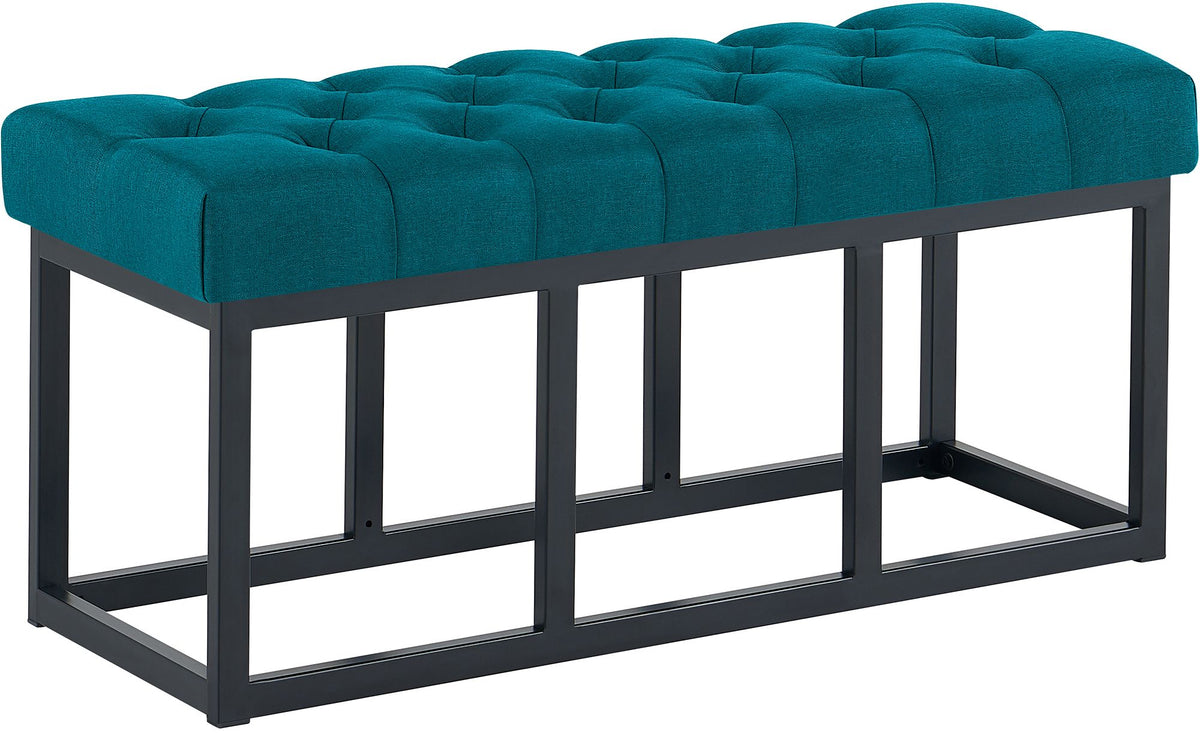 Sitzbank Amun Stoff Schwarz 100 cm - blau