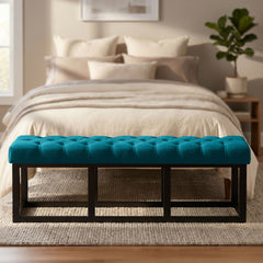 Sitzbank Amun Stoff Schwarz 150 cm - blau