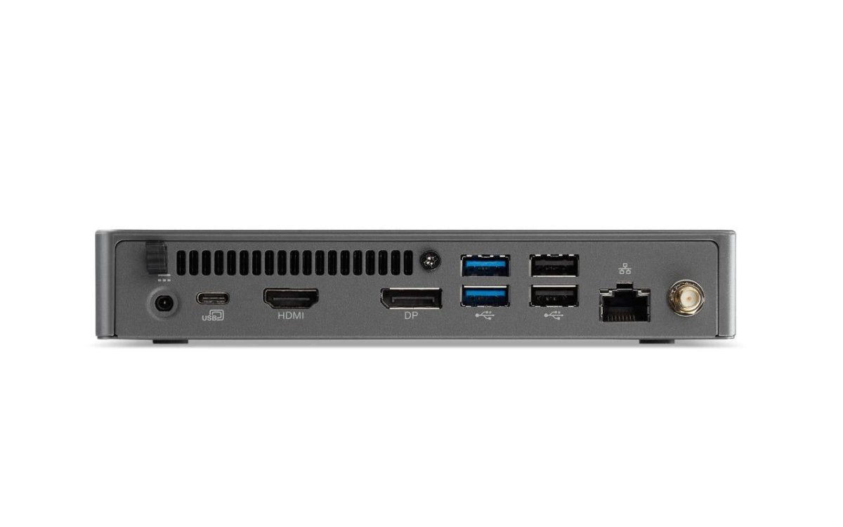 Pannello posteriore del computer ACER 19597 - DT.R3PET.005 con porte HDMI, DisplayPort e USB, ideale per configurazioni multi-monitor