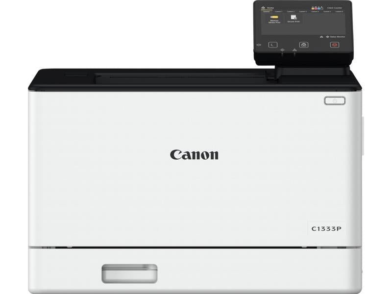 Stampante laser Canon 5456C001AA A4 per uso business, design compatto e display a colori per una gestione efficiente dei documenti.