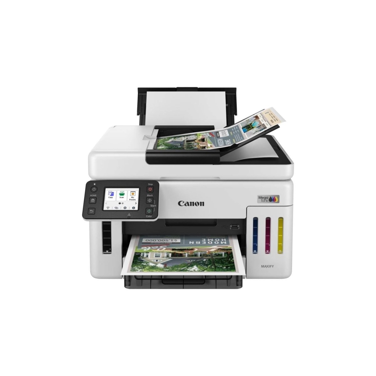 Canon 26689 - CANON 6882C006 in funzione con stampa a colori di alta qualità, ideale per presentazioni e materiali promozionali.