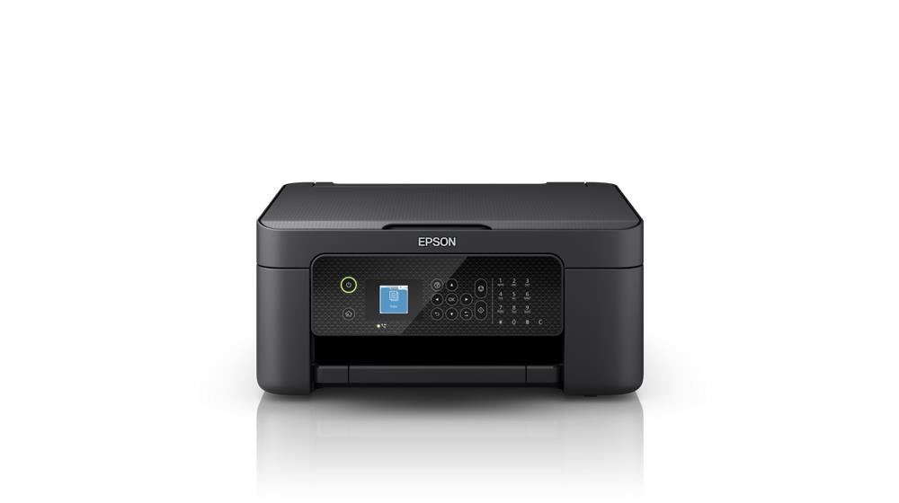 Stampante EPSON C11CK64402 - Stampa Efficiente con design compatto nero e interfaccia LCD, ideale per stampa, copia e scansione.