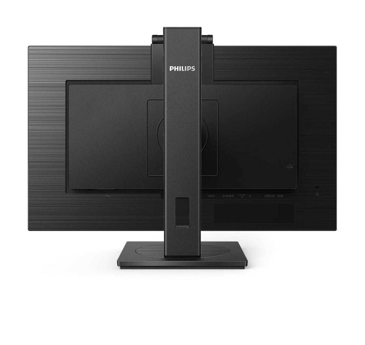 Retro del monitor PHILIPS 28561 - PHILIPS 242B1H/00 con supporto regolabile e porte di connessione, perfetto per configurazioni ergonomiche.