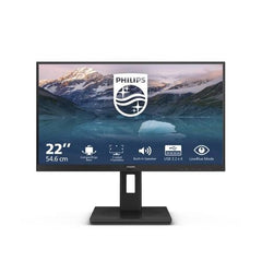 Monitor Philips 222S9JML/00 nero da 22'' con risoluzione Full HD e modalità LowBlue per una visione confortevole e prolungata.