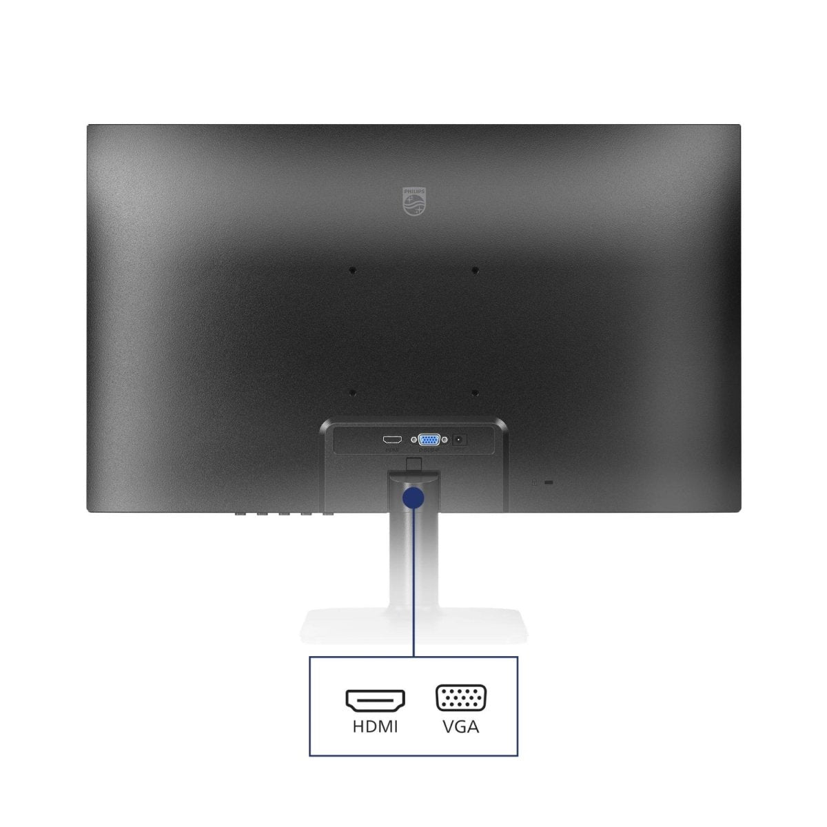 Connettività del monitor Philips 27E2N1100L/00 - Nero con porte HDMI e VGA, compatibile con diverse sorgenti video per massima versatilità.