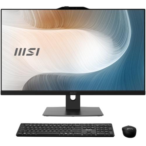 PC All-in-one MSI Modern AM272P 1M-851 con tastiera e mouse wireless, ideale per ambienti aziendali moderni e connettività Wi-Fi 6E.