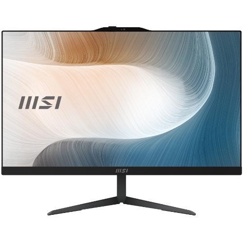 PC All-in-one MSI Modern AM242 1M-1251 con schermo Full HD e cornici sottili, soluzione elegante per postazioni di lavoro moderne e minimaliste.