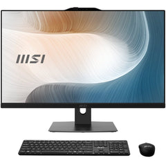 PC All-in-one MSI Modern AM272P 1M-862 con display edge-to-edge, tastiera e mouse inclusi, perfetto per ambienti professionali.
