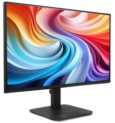 Vista angolata del monitor ACER UM.HX2EE.G05 32839 con display ad alta risoluzione e supporto stabile, perfetto per postazioni di lavoro.