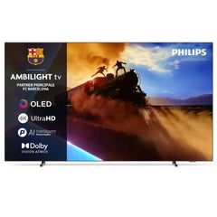Televisore OLED PHILIPS 55OLED770/12 4K Ultra HD con Ambilight, Dolby Vision e AI, partner ufficiale FC Barcelona.