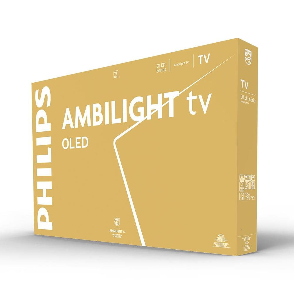 Confezione originale PHILIPS Ambilight TV OLED 55OLED770/12, design elegante per televisore 4K Ultra HD serie OLED.