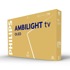 Scatola PHILIPS Ambilight TV OLED 55OLED770/12, packaging premium per TV 4K con tecnologia OLED e Ambilight.