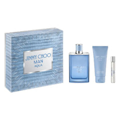 Jimmy Choo Man Aqua Eau De Toilette Spray 100ml Set 3 Parti