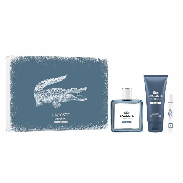 Lacoste Original Aqua Eau De Parfum Spray 100ml Set 3 Parti