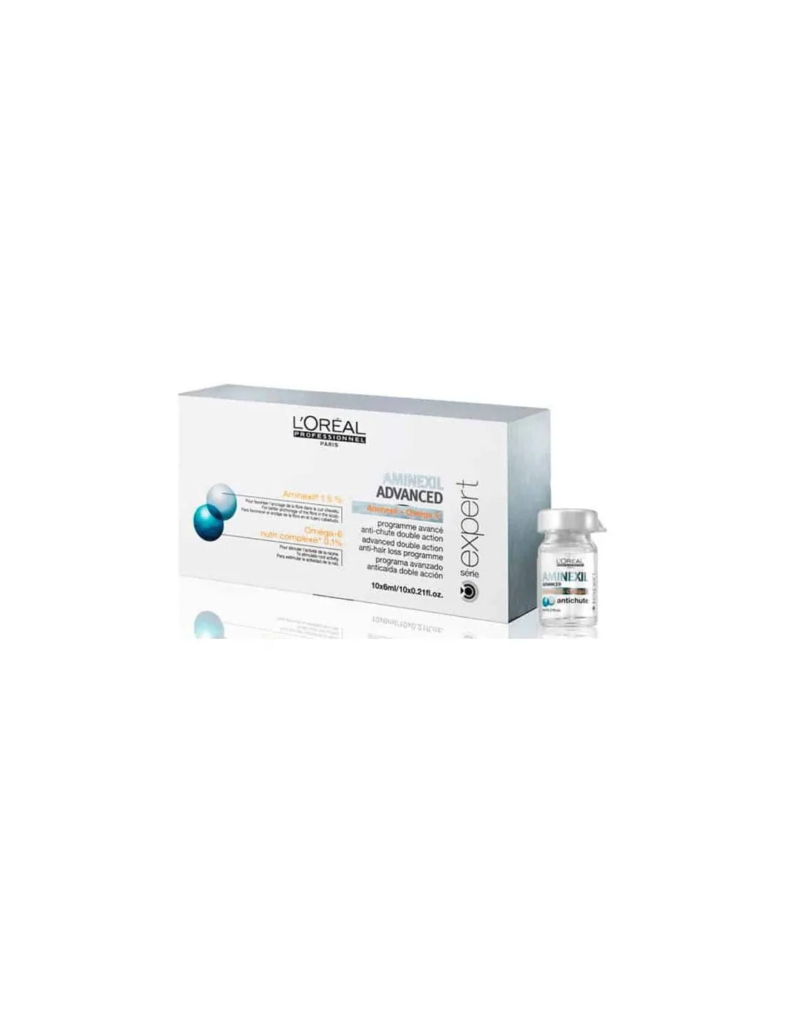 L'Oréal Professionnel Aminexil Advanced Fiale Arricchite con Attivi Dermatologici per Capelli 10 x 6 ml