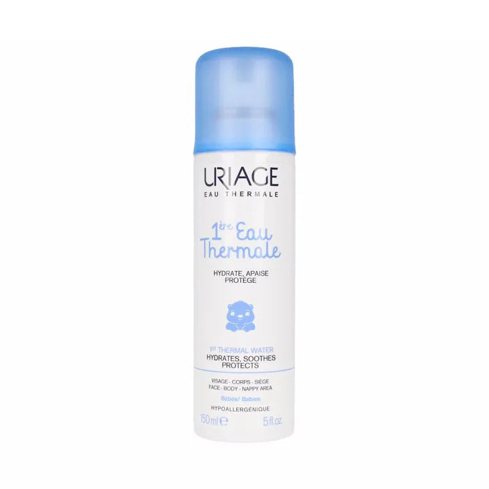 Acqua termale Uriage Bebé 1st 200ml, ideale per la pelle delicata dei neonati, idratante e lenitiva.
