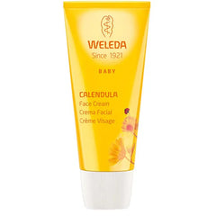 Crema viso Weleda Baby alla calendula 50ml, ideale per la pelle delicata dei neonati, idrata e lenisce con ingredienti naturali.