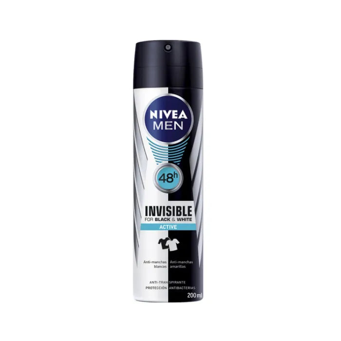 Nivea Men Invisible For Black And White Active Deodorante Spray 200ml by NIVEA – 14774