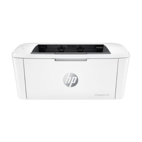 Stampante compatta HP 40372 - HP 7MD66F LaserJet M110w bianca, ideale per stampa wireless veloce in ambienti domestici o piccoli uffici.