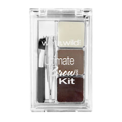 Wet N Wild Ultimate Brow Kit Ash Brown per sopracciglia perfette, include polvere e cera per definizione e durata.