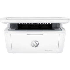 Stampante multifunzione HP 41177 - HP 7MD72F compatta e bianca, ideale per stampa, copia e scansione in ambienti domestici o uffici.