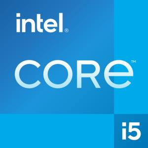 Logo Intel Core i5 per HP B70YYAT, evidenzia la potenza del processore per prestazioni elevate in ambito lavorativo.