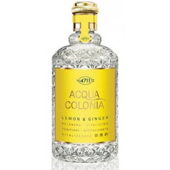 4711 Acqua Colonia Lemon e Ginger 50ml - Eau De Cologne in flacone trasparente con etichetta gialla, fragranza agrumata e rinfrescante.