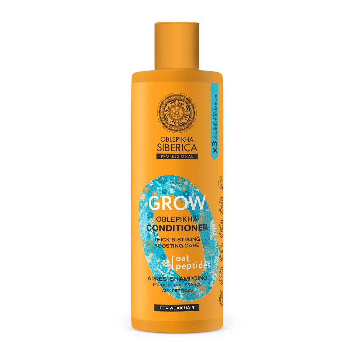 Natura Siberica Oblepikha Grow Peptides Acondicionador Cabello Debil 400ml