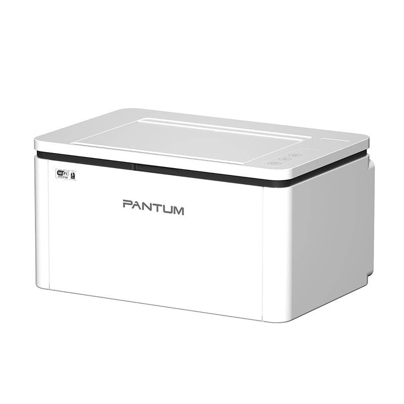 Stampante laser PANTUM 47448 - PANTUM 301121100201 vista angolare destra, con pulsanti touch e connettività wireless su InfinityMarket.