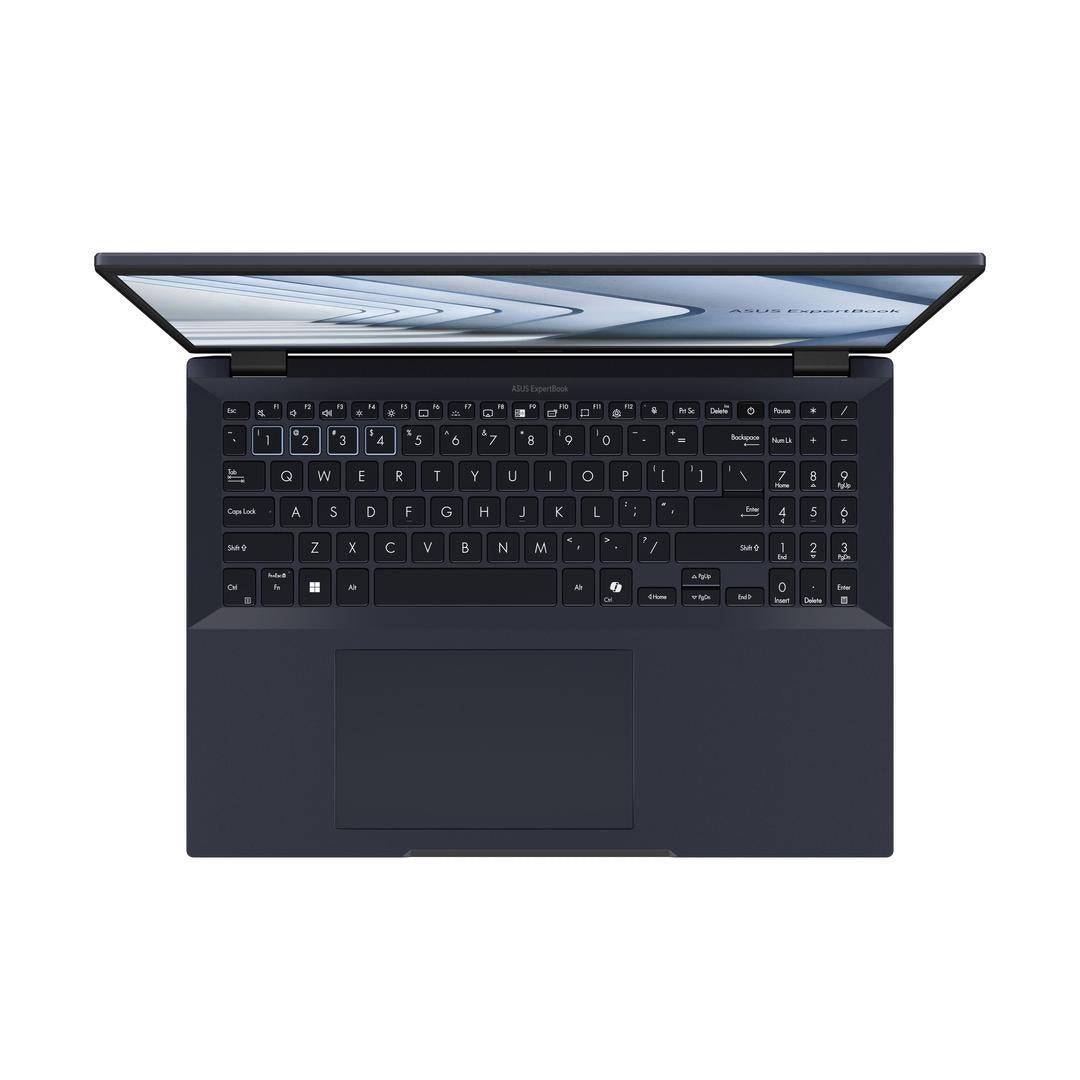 Vista dall'alto della tastiera del laptop ASUS 50710 - ASUS 90NX0731-M00PN0, tasti ben distanziati e ampio touchpad per una digitazione confortevole.