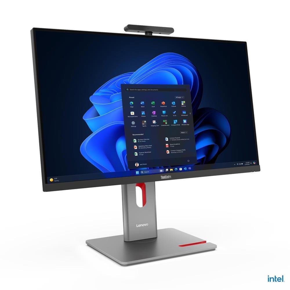 LENOVO 13ARS01300 desktop all-in-one con design moderno e funzionale, dotato di Windows 11 e supporto ergonomico per uso quotidiano.