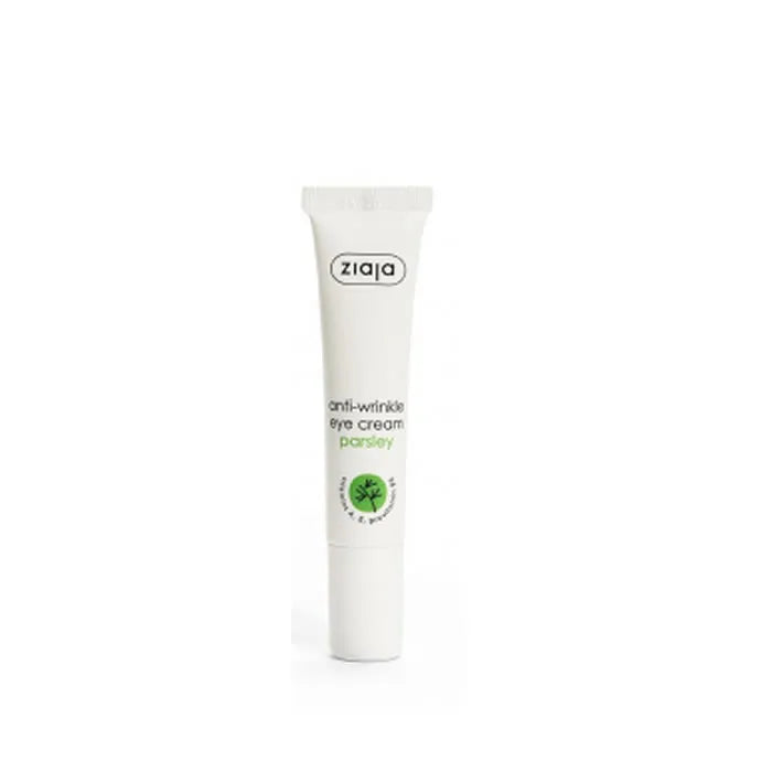 Crema contorno occhi Ziaja anti-rughe con prezzemolo, 15ml, per una pelle giovane e luminosa.