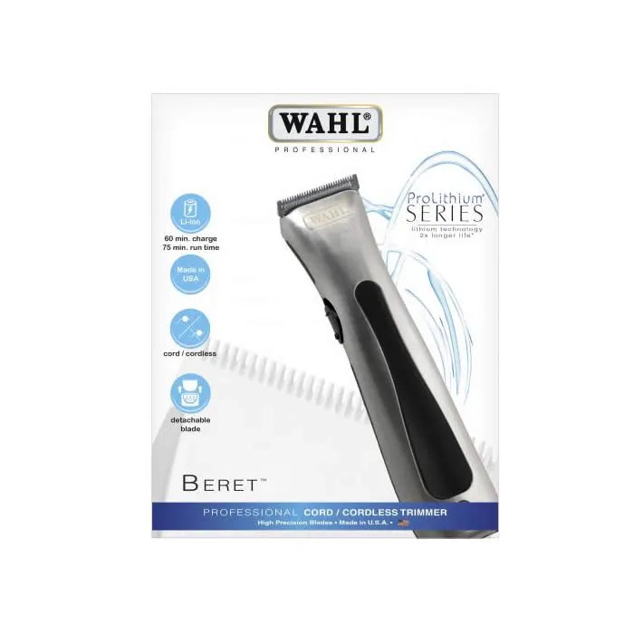 Wahl Lithium Ion Beret Professional Cord/Cordless Trimmer by WAHL – 27756