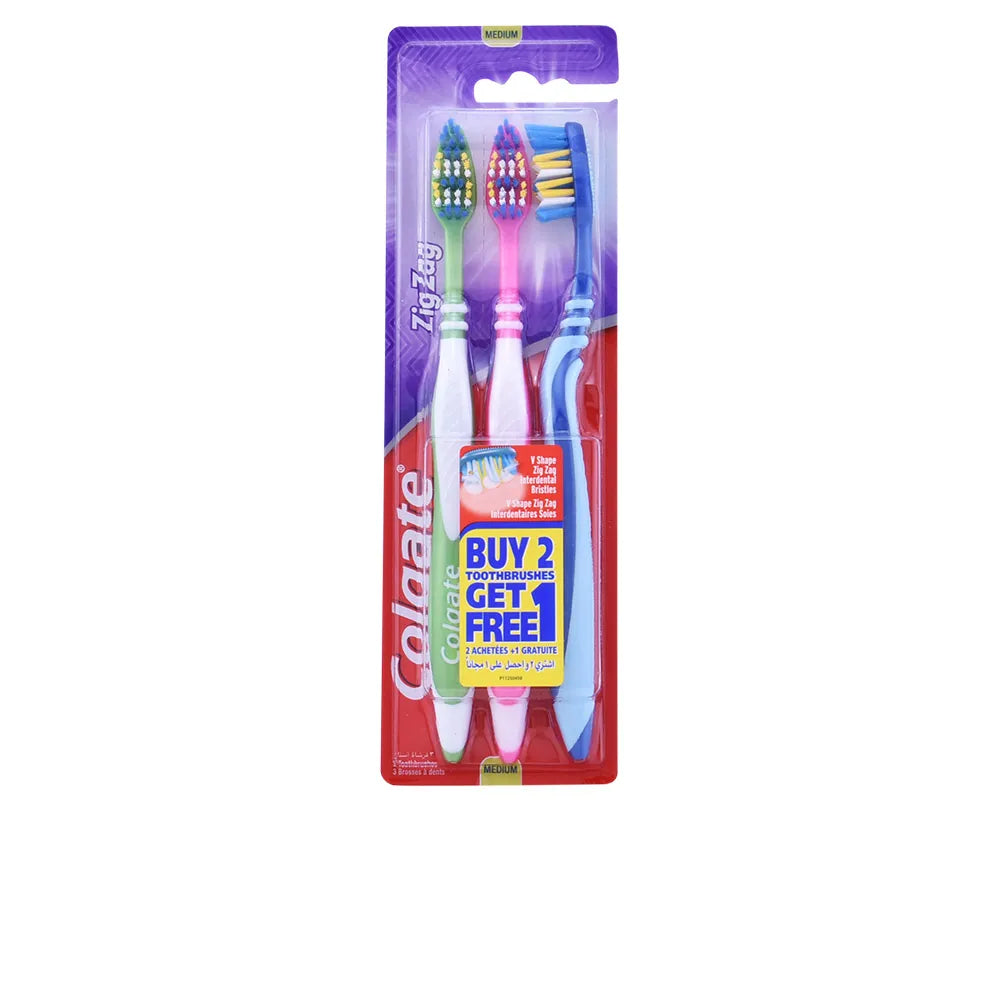 Colgate Zig Zag Medium Spazzolino Da Denti 3 Unità